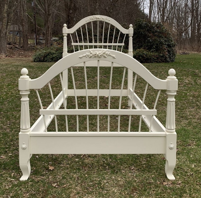Ethan Allen twin bed white