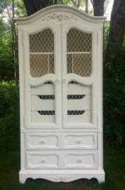  French Provincial Painted Armoire